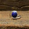 Stupefacente Blu Lapislazzuli Gemma 925 Argento Sterling Artigianale Anello