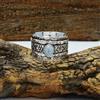 Fantastico Pietra Lunare Arcobaleno Gemma 925 Argento Sterling Fatto a Mano Ring