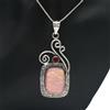 Ciondolo Fatto A Mano In Argento Sterling 925 Con Opale E Granato 2.5"