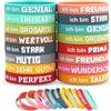 QINGYIWL 50 braccialetti motivazionali in silicone con frasi ispiratrici, idea regalo per adolescenti, studenti, colleghi