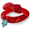 Mollis Peluche - serpente di peluche - 200 cm - serpente di peluche - peluche per bambini e neonati (rosso)