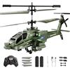 XIKOTEC Elicottero Telecomandato per Bambini Elicottero Radiocomandato | Elicottero RC con 2 Batt, LED & Decollo/Atterraggio 1 Tasto, Elicottero Giocattolo Giochi Regalo per Ragazzi 8+ Verde