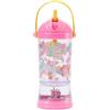 Disney Store Official Bicchiere con cannuccia ed effetto palla di neve Principesse Disney, base glitterata con castello, H 19 cm, capienza 310 ml, adatta per bambini dai 4 anni in su