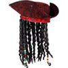 W WIDMANN MILANO Party Fashion, Cappello da pirata a tre punte, pelle vintage, comfort ottimale, taglia unica, accessori inclusi (bandana, dreadlocks)
