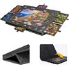 MeYuxg Tavole per Puzzle 1000 Pezzi, Porta Puzzles Portatile con 6 Cassetti e Copertura Antipolvere, Tappeto Puzzle in Feltro, per Adulti e Bambini, Nero