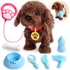 jerryvon Cagnolino che Abbaia e Cammina -Giochi Bambini 2 Anni Cane Giocattolo che Cammina e Abbaia Regalo Bambina 2 3 4 Anni Peluche Cane Realistico Animali Giocattolo per Bambini