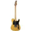EKO GUITARS - Chitarra Elettrica TL‑401, Corpo Pawlonia, Manico Acero, Tastiera Acero, 2 Pickup Single‑Coil, Ponte Tele, 22 Tasti, Scala 650 mm, Colore Butterscotch