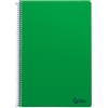 Liderpapel Quaderno a spirale leiderpapel a4 smart copertina morbida 80h 75gr linea guida 3,5mm con margine colore verde
