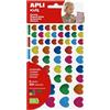 APLI 19550 - Borsa gomets cuori permanenti multicolore metallizzato 6 fogli