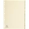 Exacompta - Réf. 1126E - Intercalaires en Carte ivoire 155g/m2 FSC® avec 26 onglets imprimés alphabétiques de A à Z - Format à classer A4 - Dimensions 22,5 x 29,7 cm - couleur ivoire