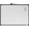 Nobo Piccola Lavagna Magnetica Montabile su Parete / Frigorifero, con Clip per Pennarello Integrata e Cornice Grigia, per Casa / Ufficio, Cancellabile a Secco, 585 mm x 430 mm, Bianco