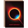 Artery8 Total Solar Eclipse Modern Moon Sun Ring Fire Blank For Him Or Her Art Birthday Card