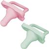Dr. Brown's HappyPaci - Ciuccio 100% in silicone, design sagomato monopezzo, 0-6 m, senza BPA, confezione da 2, rosa e verde