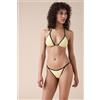 Calzedonia Triangolo Costume Bicolor Piping Nero