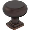 Amerock BP36893ORB - Pomello per armadio in bronzo lucidato a olio, diametro 32 mm, ferramenta per mobili da cucina, maniglia per cassetti