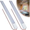 GAOUTO 2 pezzi di lampade LED per camper, illuminazione LED da 12 Volt per camper, barra luminosa per tetto auto con interruttore di memoria, barra LED dimmerabile per illuminazione da camper, auto e barca
