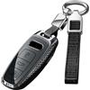 Ontto Custodia protettiva per chiave auto PC per Audi A3, A6, A7, A8, Q7, Q8, Q4, E-Tron, S3, Sport, SQ7, SQ8, RS6, RS7, A8L 2019-2024, accessori 3 tasti B nero