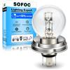 SOFOC P45T R2 6V 45/40W Lampada alogena per moto, auto d'epoca e trattore G40 Bianco caldo Anabbagliante/Abbagliante 3 poli Flangia prefocalizzata 1 pcs
