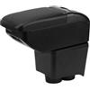 YJYWZH Bracciolo per VW Polo 9N 3 2002-2009 con 6 USB e Portabicchieri | 4 USB e 2 USB-C,Portabicchieri,Vano smartphone,Doppio vano portaoggetti,Bracciolo centrale,Pelle PU,Base specifica veicolo
