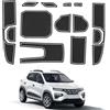 CDEFG Compatibile con Dacia Spring Electric EV 2025 Facelift Tappetino Antiscivolo Antipolvere Antigraffio Tappetini in Gomma Portabicchieri per Interni Auto Spring EV Accessori (Bianco)