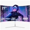 Gawfolk Monitor per PC da 27 pollici, curvo da 200 Hz, 1800 R,1 m, FHD 1080p, 17