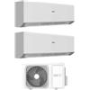 Hec by Haier Climatizzatore Dual Split Optima 18+18 BTU con 2H24WEAFRA Wi-Fi Inverter R-32 Classe A++ ,
