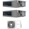 Hec by Haier Climatizzatore Dual Split Canalizzato MP Freematch 18+18 BTU con 2H24WEAFRA Wi-Fi Inverter R-32 Classe A++ ,