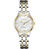 JewelryWe Coppia di orologi da polso al quarzo, analogico, per partner, amicizia, business, casual, con cinturino in acciaio inox, colore oro e argento, regalo per San Valentino per uomini e donne