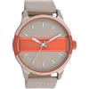 Oozoo Timepieces C11230_C11234_Parent Orologio da uomo | Orologio da polso da uomo di alta qualità | Orologio analogico da uomo, sabbia/arancione fluo/arancione fluo/bianco, cinghia