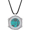 JewelryWe orologio da tasca uomo donna orologio al quarzo digitale 30 m impermeabile data settimana calendario sveglia orologio sportivo con collana in pelle orologio a catena regalo