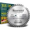 Bayerwald Werkzeuge Bayerwald - Lama per sega circolare HM, Ø 315 x 3,2 x 30 mm, Z=48 UW, serie 11.55, denti alternativi per sezioni longitudinali e trasversali in legno/materiali a base di legno