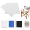 SUNJULY Fodere per Sedie, 2 Set Tela da Regista Kit Sostituzione Moderna Elasticizzata Copertura Antimuffa Lavabile Resistente Pieghevole (Bianco)