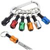 Naapesi 6Pcs Portachiavi Drill Bit, Porta Inserti 1/4 pollice Drill Bit Holder con Carabiner, Hex Shank Cacciavite Bit Holder, Supporti Per Avvitatori per Fai da Te, Elettricità, Lavorazione del Legno