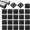BuxiuGK 60 Pezzi Profilati in alluminio Cappuccio per estremità 4040 Standard Europeo Alluminio Plastica Estrusione End Cap per profilo da costruzione in alluminio 40mm x 40mm
