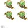 FEEIMOL 4 pezzi Pomelli in Cristalli Maniglie per Mobili Maniglie per Porte Vetro Cristallo Diametro Maniglie per Cassetti Maniglia dell'Armadio Foro Singolo