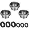 sourcing map Kit di adattatori per rubinetto, da maschio 1,5 cm a maschio 2,2 cm, per lavello da cucina, in acciaio inox, set di adattatori per collegare tubo da giardino, filtro dell'acqua, deviatore