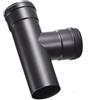 Nova italf T Nera, Raccordo Pellet, Fumi, Canna Fumaria,Acciaio Ferroso nero D 80 mm