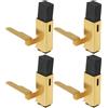 EMSea 2 paia di spazzole in carbonio per utensili elettrici con alloggiamento in metallo molla interna 6,5 × 9,5 × 17,5 mm compatibili con motoseghe Black & Decker