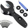 GBKDQQ Set di tagliatubi a cricchetto, in acciaio inox, per tubi di rame, 8 - 29 mm, set di tagliatubi con 3 rotella di ricambio e utensili per sbavatura
