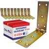 Chle-Mar 10x Cerniere per legno, ante, mobili 50x250 mm, cerniere zincate | Cerniere per porte robuste per mobili e porte in legno, cerniere stabili per bauli e armadi, durevoli, per interni ed esterni