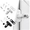 Whychstore Proteggi la tua casa con la serratura a ghigliottina in UPVC, facile da montare (bianco)
