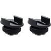 Suptig - Adattatore per luci di montaggio con attacco Cold Shoe, adattatore per fotocamera SLR GoPro e altre Action Camera (confezione da 2 pezzi), colore nero