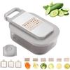 Alyxen 10 in 1 Taglia Verdure Mandolina per Verdure Affetta - Multifunzione Tritatutto Affettatrice Manuale - Tagliaverdure Frutta Cipolla Patate Cubetti Julienne Grattugia