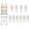 Eco.Luma Lampadina LED G9 2W, 210lm, Equivalente 20W alogeno, Bianco Caldo 2700K, AC220-240V, NON Dimmerabile, Risparmio energetico Lampada, Base standard G9, Confezione da 10