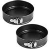 LUPATDY Tortiera Apribile Rotonda 12 cm - 2 pezzi Stampo per Torte a Cerniera con Rivestimento Antiaderente, in Acciaio al Carbonio, Ideale per Cheesecake e Dolci da Forno