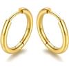 GoldChic Orecchini a Cerchio Donna, 12mm Oro Orecchini Cerchio Piccolo Donna Ipoallergenici e Abbinabili in Acciaio Inossidabile