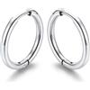 GoldChic Orecchini a Cerchio Donna, 14mm Argento Orecchini Cerchio Piccolo Donna Ipoallergenici e Abbinabili in Acciaio Inossidabile