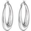 Breil, Collezione Hyper, Orecchini Donna in Acciaio Specchiato, Leggeri, con Forma Morbida e Sinuosa, Pratica Chiusura alla Francese, Idee Regalo Donna e Ragazza, Colore Silver