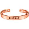 Touchstone Braccialetti magnetici in rame con incisione motivazionale per ragazze e donne, gioielli personalizzati regalo per migliore amica, mamma, figlia, sorella, braccialetti regolabili in una