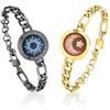 TOTWOO Braccialetti di Coppia Touch con Collegamento Bluetooth Uno a Uno tramite App, Luci e Vibrazioni - Regalo Perfetto per Coppie a Distanza, in Acciaio Inossidabile 316